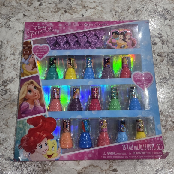 Disney Other - Disney Princess Nail Polish Set - Pink, Blue, Yellow, Green